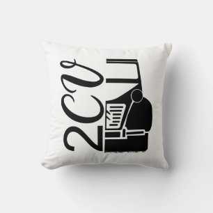 Oldtimer 2cv Typografie Halbe Ente Cushion