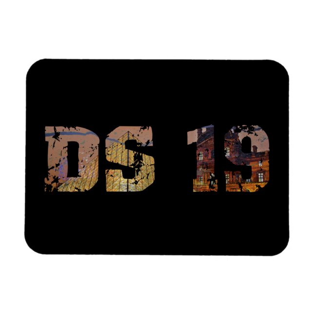 Oldtimer Citroen DS 19 La Déesse French City Magnet (Horizontal)