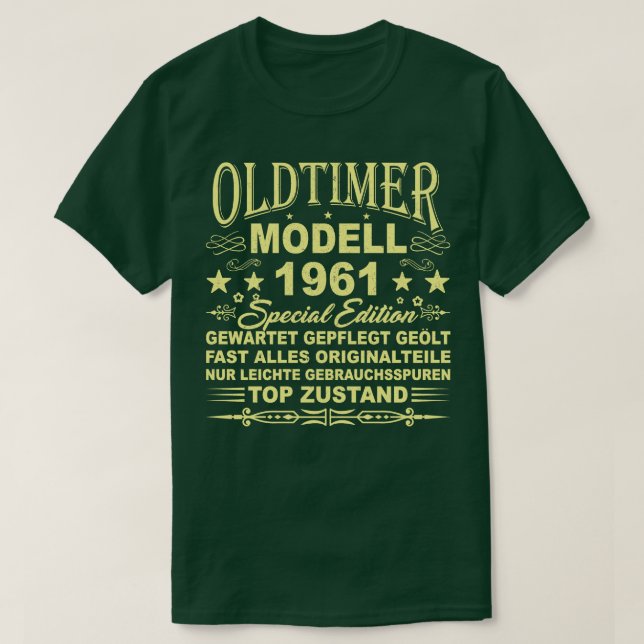 OLDTIMER MODELL BAUJAHR 1961 T-Shirt (Design Front)