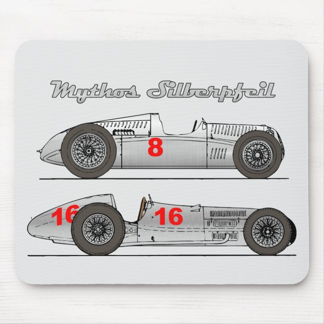 Oldtimer Silver Arrow Germany 1939 Auto-Union  Mouse Pad (Front)