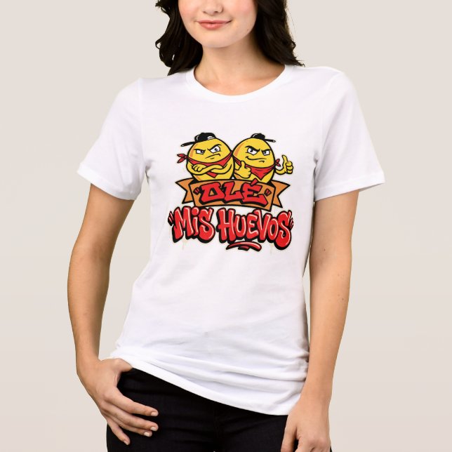 Ole mis huevos 2 Tri-Blend shirt (Front)