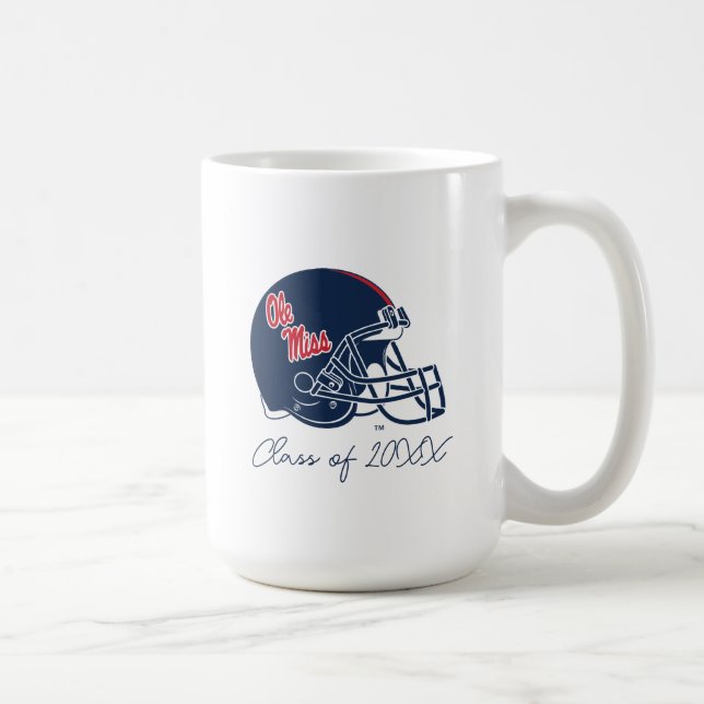 Ole Miss Football Helmet | Dark Blue Coffee Mug (Right)