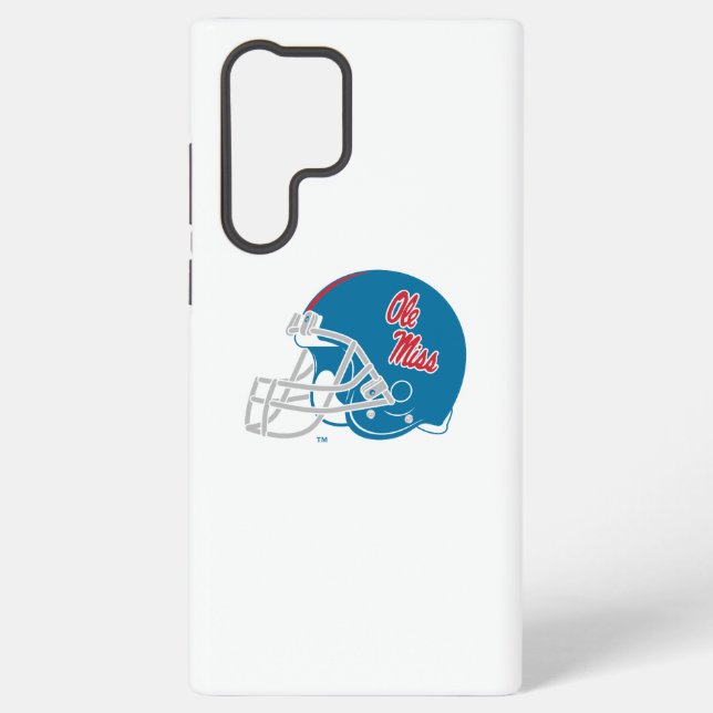 Ole Miss Football Helmet | Light Blue Samsung Galaxy S22 Ultra Case (Back)