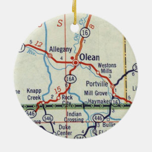 Olean NY Ceramic Tree Decoration