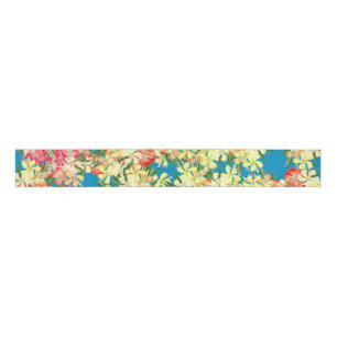 Oleander Floral Flowers Tropical Ribbon Grosgrain Ribbon