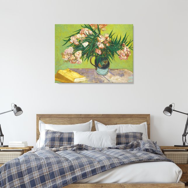 Oleanders Van Gogh Canvas Print (Insitu(Bedroom))
