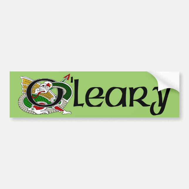 O'Leary Celtic Dragon Bumper Sticker (Front)