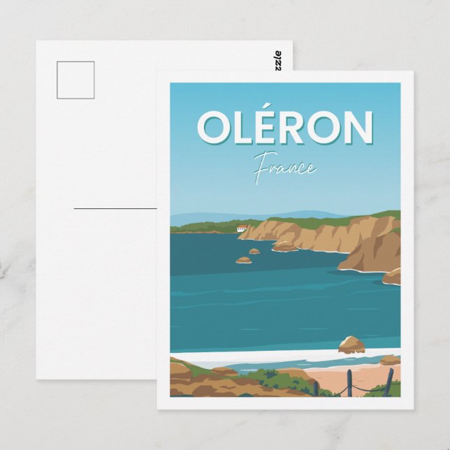 Oleron France Famous Travel Place Illustration Postcard (Front/Back)