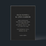 Olga Black Modern Wedding Invitation<br><div class="desc">Modern wedding invitations featuring a clean and simple design with bold fonts.</div>