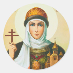 Olga Classic Round Sticker