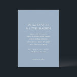 Olga Dusty Blue Modern Wedding Invitation<br><div class="desc">Modern wedding invitations featuring a clean and simple design with bold fonts.</div>