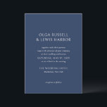 Olga Navy and Cream Modern Wedding Invitation<br><div class="desc">Modern wedding invitations featuring a clean and simple design with bold fonts.</div>
