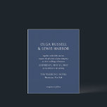 Olga Navy and Cream Modern Wedding Invitation<br><div class="desc">Modern wedding invitations featuring a clean and simple design with bold fonts.</div>