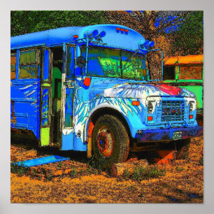 Ol'hippy Bus Poster