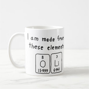 Oli periodic table name mug