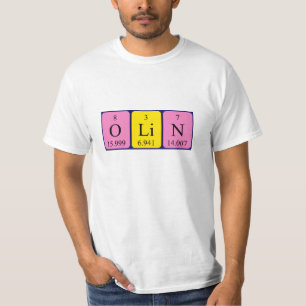 Olin periodic table name shirt