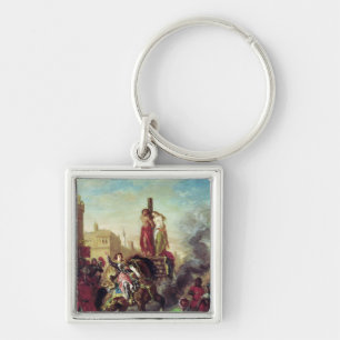 Olinda and Sophronia on the Pyre Key Ring
