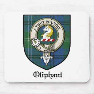 Oliphant Clan Crest Badge Tartan Mouse Pad