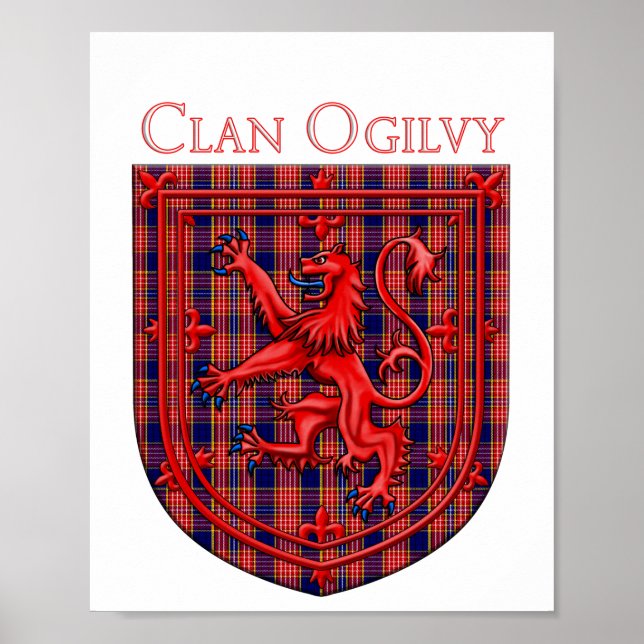 Oliphant Tartan Scottish Plaid Lion Rampant Poster (Front)