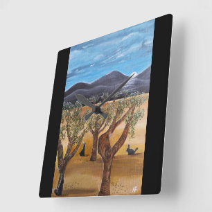 Olivar de Noche Painting by Alfred Fox Square Wall Clock