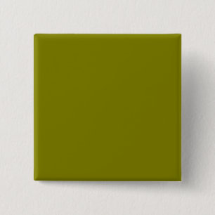 Olive 808000 Solid Colour Design 15 Cm Square Badge