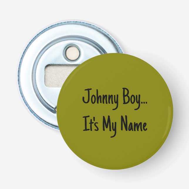 Olive 808000 Solid Colour Design Bottle Opener (Front)