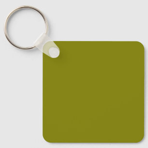 Olive 808000 Solid Colour Design Key Ring