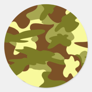 Olive and Cream Camo Stickers / Seals by Heard_