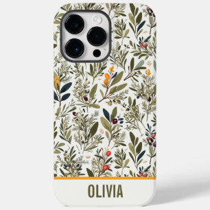 Olive and Herbs Minimal Elegant Personalised Case-Mate iPhone 14 Pro Max Case