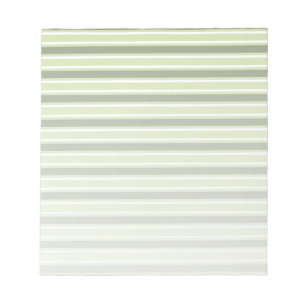 Olive and white candy stripes notepad