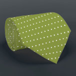 Olive and White  Polka Dots Tie<br><div class="desc">Olive and White  Polka Dots Neck Tie</div>