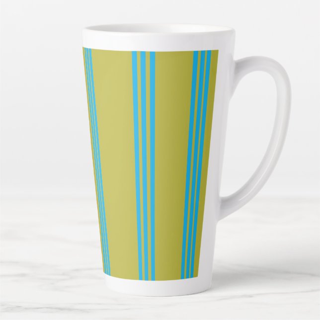 Olive Aura  Blue Latte Mug (Right)