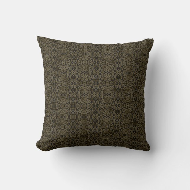 Olive Baroque Vine Pillow (Front)