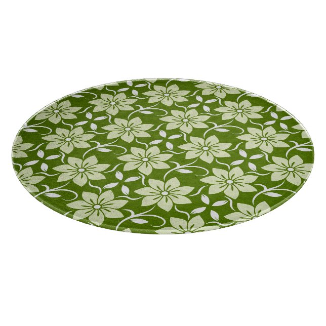 Olive Blossom Repeat Cutting Board (Corner)