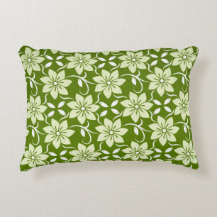 Olive Blossom Repeat Decorative Cushion