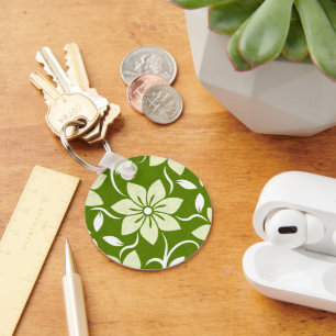 Olive Blossom Repeat Key Ring