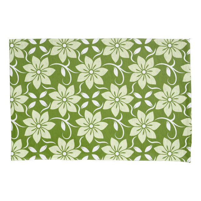 Olive Blossom Repeat Pillowcase (Front)