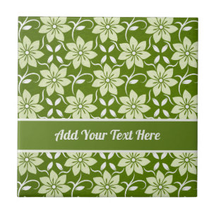 Olive Blossom Repeat Tile