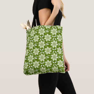 Olive Blossom Repeat Tote Bag