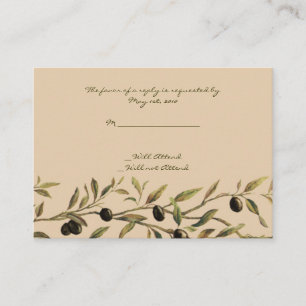 Olive Branch: A Tuscan Touch Response Card