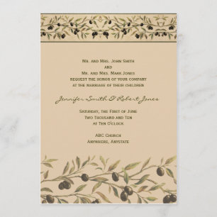 Olive Branch: A Tuscan Touch Wedding Invitation