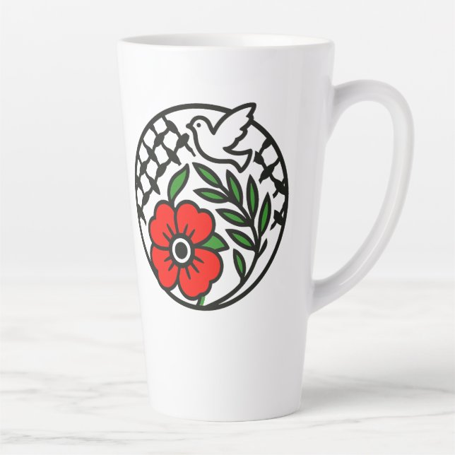 Olive Branch and Dove Latte Mug (Right)
