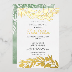 Olive Branch Botanical Bridal Shower Invitation