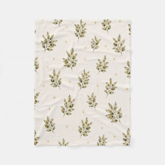 Olive Branch Botanical Throw Blanket