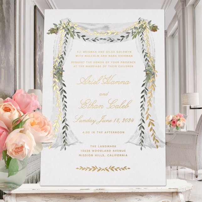 Olive Branch Chuppah Wedding Gold (Creator Uploaded)