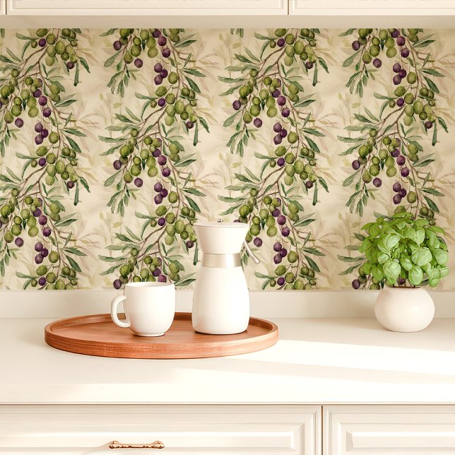 Olive Branch Farmhouse Kitchen Wallpaper (Creator Uploaded)