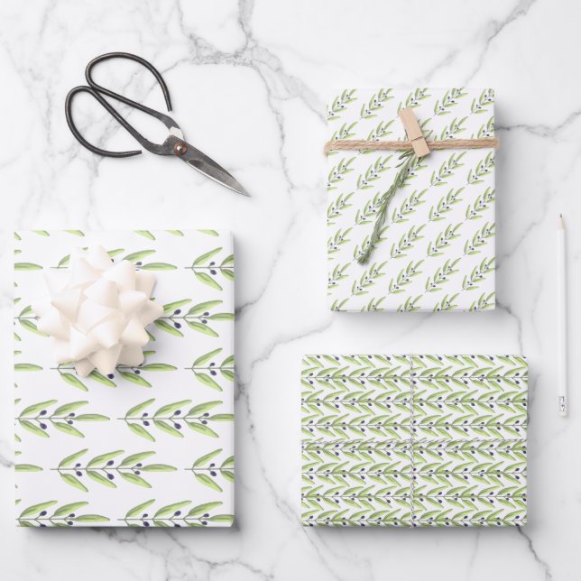 Olive Branch Gift Wrap (Front)