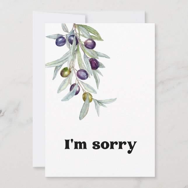 Olive Branch I'm Sorry Apology Card (Front)