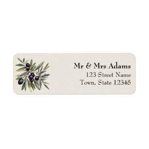 Olive Branch Ivory Wedding Return Address