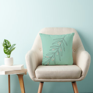 Olive Branch Leaf Cushion